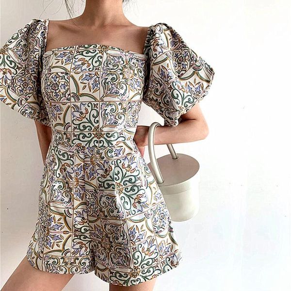 women's jumpsuits & rompers women beach jumpsuit vintage floral printlantern short sleeve slash neck party ladies slim playsuits nz137, Black;white
women's jumpsuits & rompers women beach jumpsuit vintage floral printlantern short sleeve slash neck party ladies slim playsuits nz137, Black;white