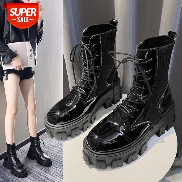 thick soled short boots women's fashion handsome martin autumn 2019 lace up british style patent leather bright face black #7g5j
thick soled short boots women's fashion handsome martin autumn 2019 lace up british style patent leather bright face black #7g5j