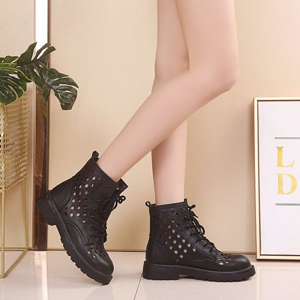 autumn boots women shoes woman solid black leather boots female lace up breathable hollow ankle boots motorcycle plus size
autumn boots women shoes woman solid black leather boots female lace up breathable hollow ankle boots motorcycle plus size