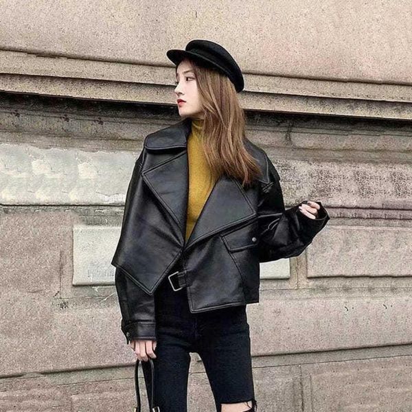women's leather & faux turndown collar loose streetwear black punk outerwear autumn women jacket pu motorcycle biker coat
women's leather & faux turndown collar loose streetwear black punk outerwear autumn women jacket pu motorcycle biker coat