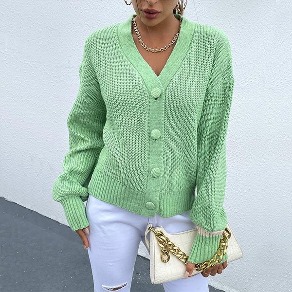 women's sweaters 2021 autumn solid v-neck knitted cardigan women casual single breasted lantern sleeve short sweater coat ladies loose, White;black
women's sweaters 2021 autumn solid v-neck knitted cardigan women casual single breasted lantern sleeve short sweater coat ladies loose, White;black