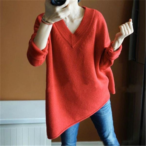 100%cashmere vneck knit women fashion solid loose irregular hem pullover sweater s-l retail wholesale women's sweaters, White;black
100%cashmere vneck knit women fashion solid loose irregular hem pullover sweater s-l retail wholesale women's sweaters, White;black
