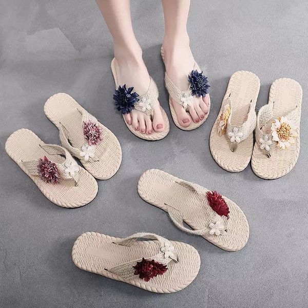 summer wear fashionable female flower beach slippers flat non-slip sandals eav2021, Black
summer wear fashionable female flower beach slippers flat non-slip sandals eav2021, Black
