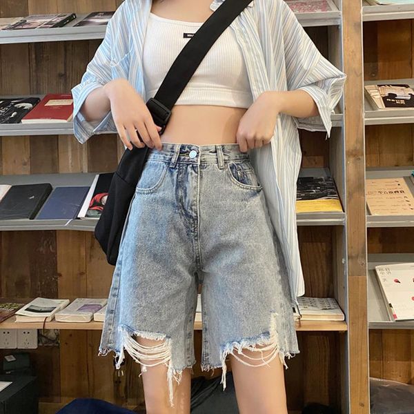 women's jeans large size baggy denim shorts five-point pants summer high waist straight ins tide boyfriend, Blue
women's jeans large size baggy denim shorts five-point pants summer high waist straight ins tide boyfriend, Blue