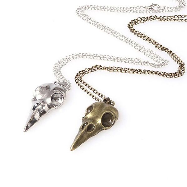 pendant necklaces punk metal crow skull necklace for men women halloween style ancient copper & silver color fashion jewelry kcn254
pendant necklaces punk metal crow skull necklace for men women halloween style ancient copper & silver color fashion jewelry kcn254