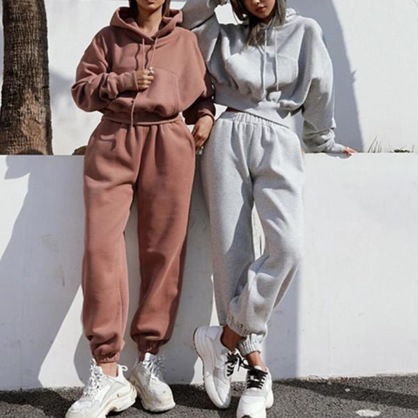 women's two piece pants 1 set sweatshirt sweatpants hooded large pocket women solid color waist tied hoodie suits for sports, White
women's two piece pants 1 set sweatshirt sweatpants hooded large pocket women solid color waist tied hoodie suits for sports, White