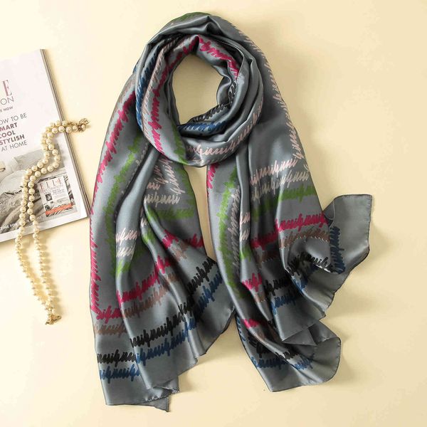 new silk scarf air conditioner printing letter fashion versatile women's shawl sunscreen headscarf, Blue;gray
new silk scarf air conditioner printing letter fashion versatile women's shawl sunscreen headscarf, Blue;gray
