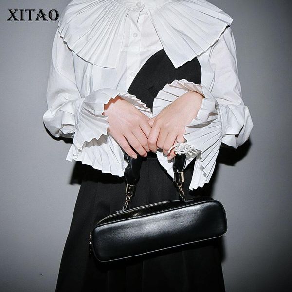 women's blouses & shirts xitao 2021 spring shirt pleated flared long sleeves women white loose wild fashion clothes xj4447
women's blouses & shirts xitao 2021 spring shirt pleated flared long sleeves women white loose wild fashion clothes xj4447