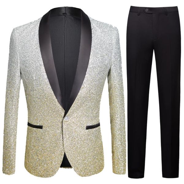 men's suits & blazers frosted sequined white stage banquet suit 2021 custom casual slim wedding groom man, White;black
men's suits & blazers frosted sequined white stage banquet suit 2021 custom casual slim wedding groom man, White;black