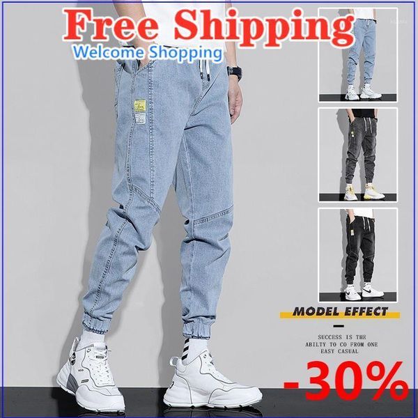 elastic jeans men's loose waist korean version of workwear casual pencil pants ankle-length harem baggy, Blue
elastic jeans men's loose waist korean version of workwear casual pencil pants ankle-length harem baggy, Blue