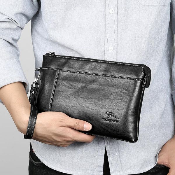 wallets men's leather wrist man clutch bag business envelope long wallet phone card holder, Red;black
wallets men's leather wrist man clutch bag business envelope long wallet phone card holder, Red;black