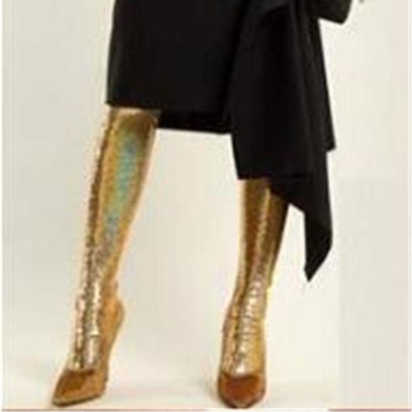 boots fashion pointed toe thin high heel bling sequined cloth elastic fabric short and long tube solid women, Black
boots fashion pointed toe thin high heel bling sequined cloth elastic fabric short and long tube solid women, Black