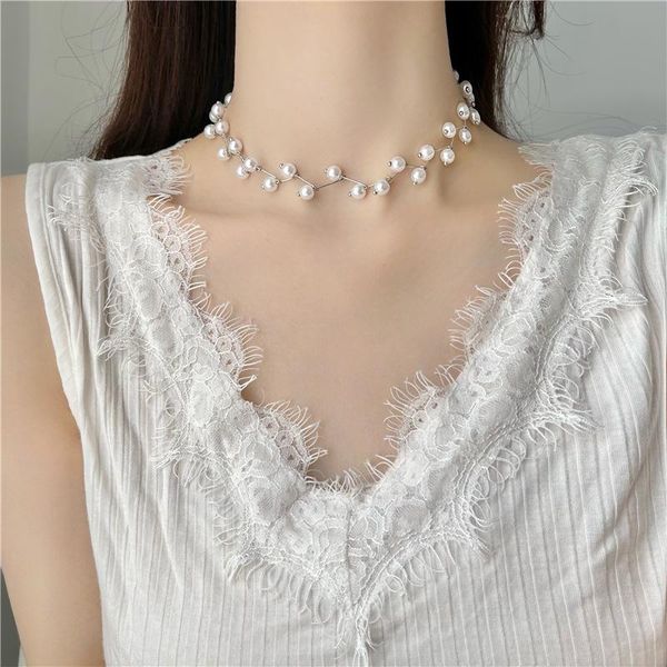 chokers short brief pearls statement necklace aesthetic choker jewelry for women, Golden;silver
chokers short brief pearls statement necklace aesthetic choker jewelry for women, Golden;silver
