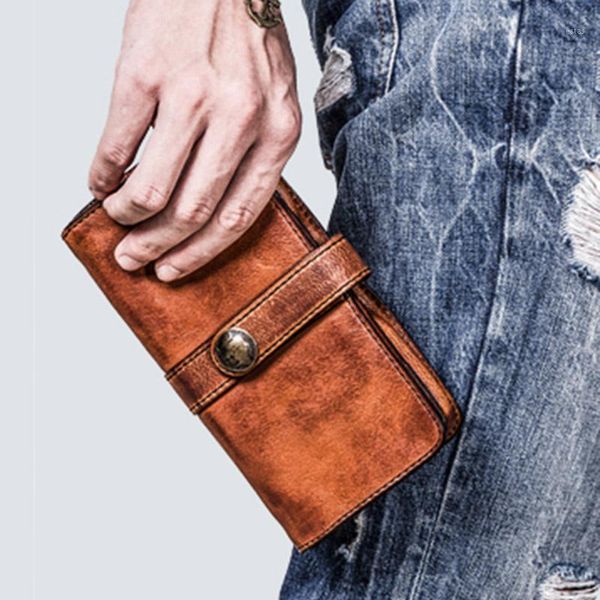 vintage handmade leather long wallet, large-capacity multi-function trendy men's mobile phone bag wallets1, Red;black
vintage handmade leather long wallet, large-capacity multi-function trendy men's mobile phone bag wallets1, Red;black