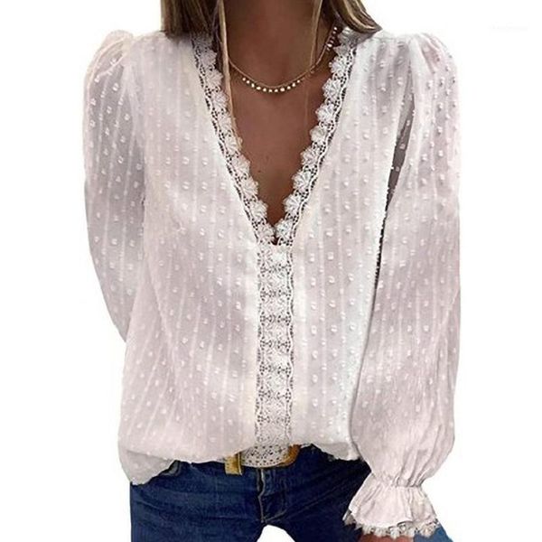 women's blouses & shirts long sleeved white 2021 fashion shirt lace v-neck chiffon regular casual
women's blouses & shirts long sleeved white 2021 fashion shirt lace v-neck chiffon regular casual