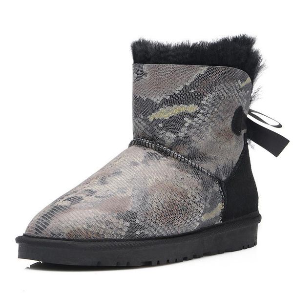 boots natural fur 100% genuine sheepskin snow shoes women wool inside winter brand, Black
boots natural fur 100% genuine sheepskin snow shoes women wool inside winter brand, Black