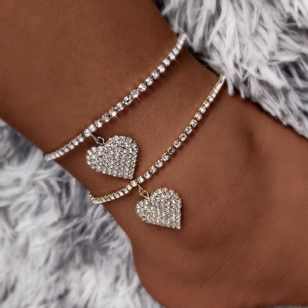 anklets fashion simple crystal love pendant tennis chain anklet for women gold silver color rhinestone heart shaped party jewelry, Red;blue
anklets fashion simple crystal love pendant tennis chain anklet for women gold silver color rhinestone heart shaped party jewelry, Red;blue