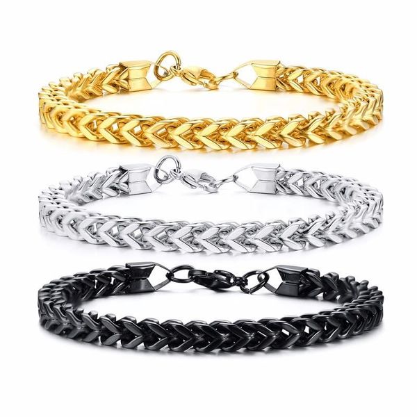 link, chain bracelet for men fashion domineering mens titanium steel male classic hip hop punk jewelry gifts charm bracelets, Black
link, chain bracelet for men fashion domineering mens titanium steel male classic hip hop punk jewelry gifts charm bracelets, Black