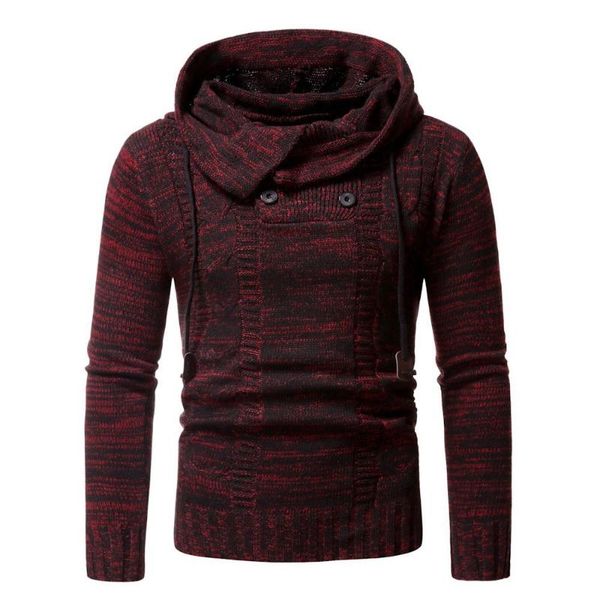 men's sweaters 2021 european and american autumn winter sweater knitted coat large high neck hooded, White;black
men's sweaters 2021 european and american autumn winter sweater knitted coat large high neck hooded, White;black
