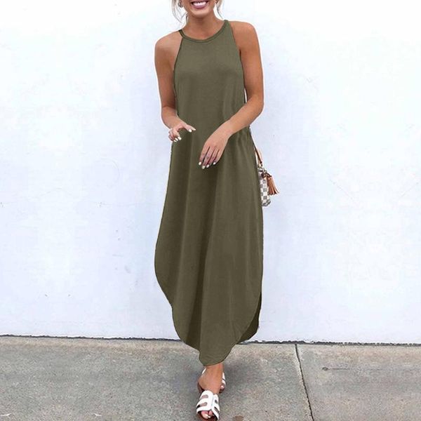 women's summer sundress plus size fashion round neck solid color dovetail sling casual o beach female long maxi dress #40 dresses, Black;gray
women's summer sundress plus size fashion round neck solid color dovetail sling casual o beach female long maxi dress #40 dresses, Black;gray