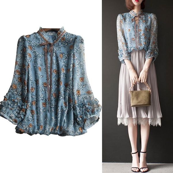 women's blouses & shirts shirt women 2021 spring dress long-sleeve lantern sleeve flower puff, White
women's blouses & shirts shirt women 2021 spring dress long-sleeve lantern sleeve flower puff, White