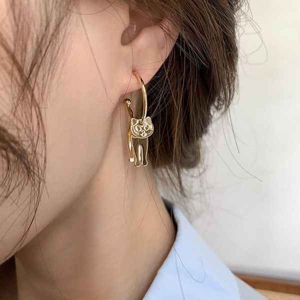 hoop & huggie aensoa unique design cate earrings good quality fashion cat pendant for women girls jewelry gift brincos, Golden;silver
hoop & huggie aensoa unique design cate earrings good quality fashion cat pendant for women girls jewelry gift brincos, Golden;silver
