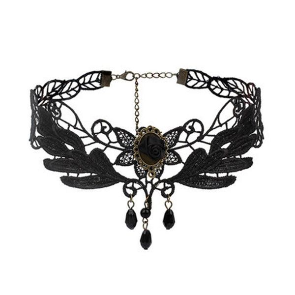 chokers vintage gothic necklace black lace crystal pendant chocker neck chain halloween steampunk party cosplay jewelry accessories, Golden;silver
chokers vintage gothic necklace black lace crystal pendant chocker neck chain halloween steampunk party cosplay jewelry accessories, Golden;silver