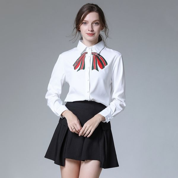 women's two pants two-piece bow embroidered white shirt flounced skirt conjunto feminino short e blusa women 2 piece set k6634
women's two pants two-piece bow embroidered white shirt flounced skirt conjunto feminino short e blusa women 2 piece set k6634