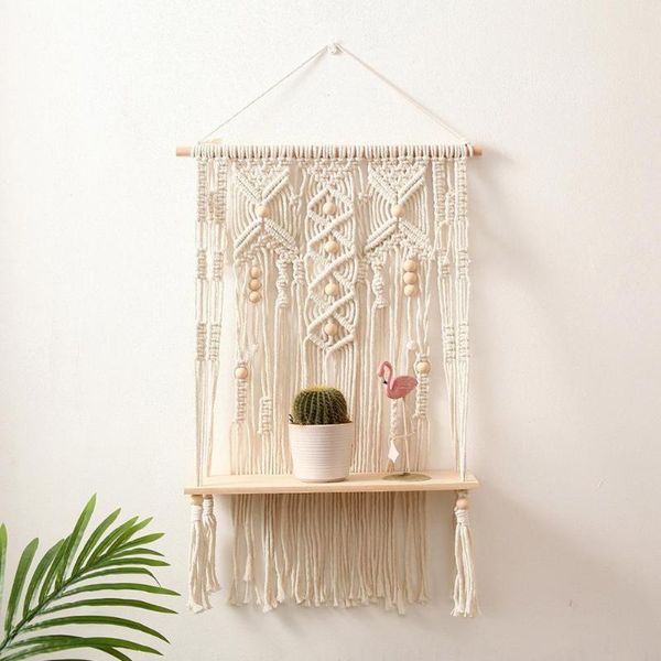 other home decor nordic macrame tapestry wall hanging shelf wooden beaded rope floating shelves indoor flower plant pot holder crafts
other home decor nordic macrame tapestry wall hanging shelf wooden beaded rope floating shelves indoor flower plant pot holder crafts