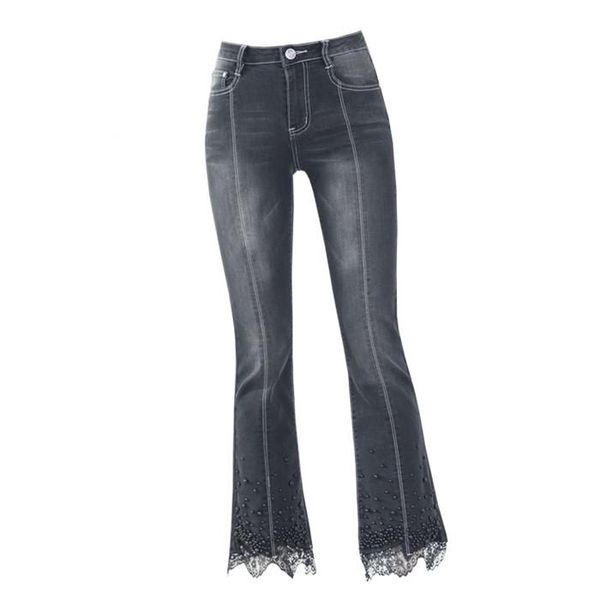 women's jeans spring and autumn stretch high waist abdomen micro- beads lace beaded female, Blue
women's jeans spring and autumn stretch high waist abdomen micro- beads lace beaded female, Blue