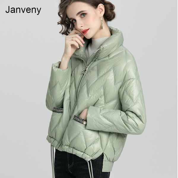 janveny 90% white duck down warm jacket 2021 winter casual short thicken parka female loose coat outwear women's & parkas, Black
janveny 90% white duck down warm jacket 2021 winter casual short thicken parka female loose coat outwear women's & parkas, Black