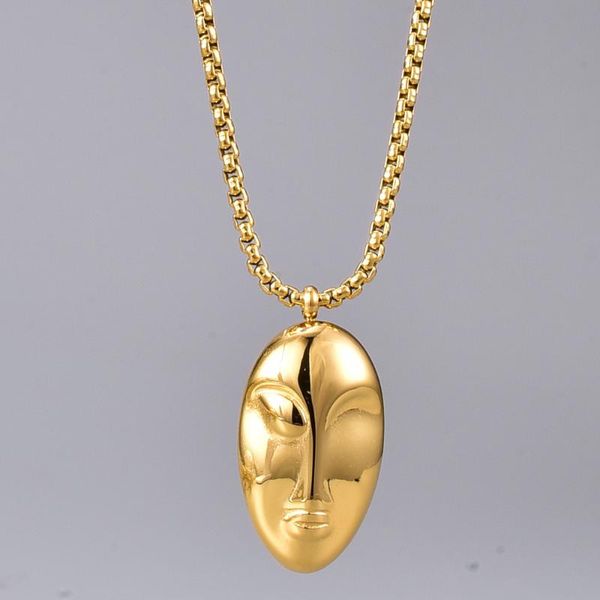 pendant necklaces fashion oval shaped abstract portrait long necklace female sweater chain 316 titanium steel trendy jewelry, Silver
pendant necklaces fashion oval shaped abstract portrait long necklace female sweater chain 316 titanium steel trendy jewelry, Silver
