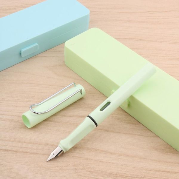 luxury quality macaron color 0.38mm fountain pen set box plastic posture correction mint green pink blue ink pens
luxury quality macaron color 0.38mm fountain pen set box plastic posture correction mint green pink blue ink pens