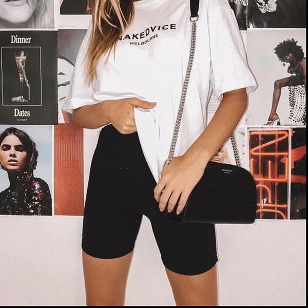 thin fitness high waist biker women shorts summer slim knee length bottoms black cycling streetwear vero clothes vintage size, White;black
thin fitness high waist biker women shorts summer slim knee length bottoms black cycling streetwear vero clothes vintage size, White;black