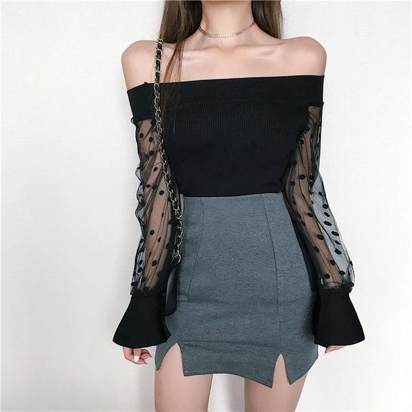 women's sweaters vestidos designer women wool knitted sweater spring autumn brand pullovers slash neck dot femme slim thin, White;black
women's sweaters vestidos designer women wool knitted sweater spring autumn brand pullovers slash neck dot femme slim thin, White;black