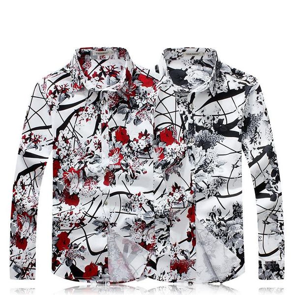 men's casual shirts 2021 printed shirt fall fashion slim hawaiian long sleeve youth floral large size -5xl, White;black
men's casual shirts 2021 printed shirt fall fashion slim hawaiian long sleeve youth floral large size -5xl, White;black