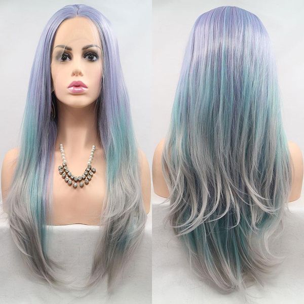 closures bombshell light blue mix silver grey to green straight synthetic hair lace front heat resistant fiber for women, Black;brown
closures bombshell light blue mix silver grey to green straight synthetic hair lace front heat resistant fiber for women, Black;brown