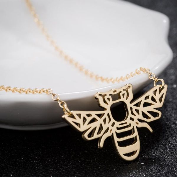 pendant necklaces insect golden bee necklace pendants for women designer's design stylish stainless steel jewelry drop, Silver
pendant necklaces insect golden bee necklace pendants for women designer's design stylish stainless steel jewelry drop, Silver