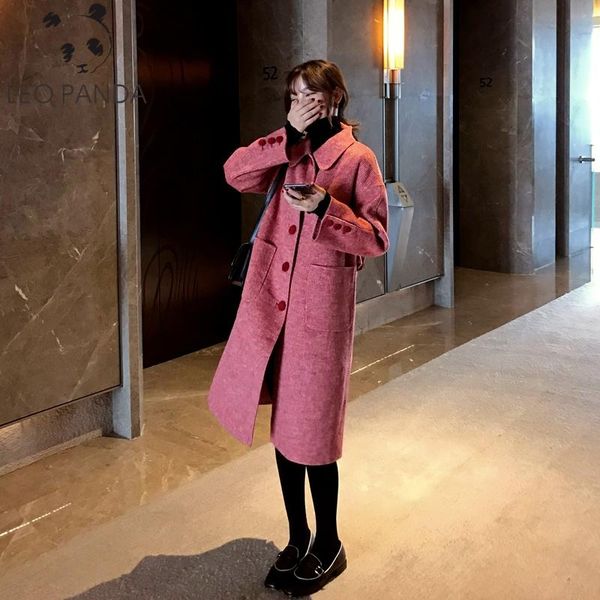 women's wool & blends female sweet overcoat ladies luxury tweed jacket lamb coat women baggy long single breasted dress winter warm, Black
women's wool & blends female sweet overcoat ladies luxury tweed jacket lamb coat women baggy long single breasted dress winter warm, Black
