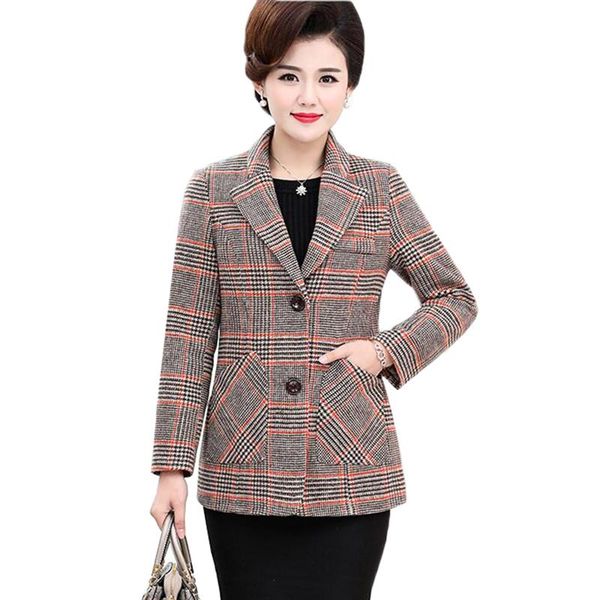 women's suits & blazers spring autumn women jacket middle-aged suit blazer plus size 5xl plaid female basic coat casual clothes k996, White;black
women's suits & blazers spring autumn women jacket middle-aged suit blazer plus size 5xl plaid female basic coat casual clothes k996, White;black