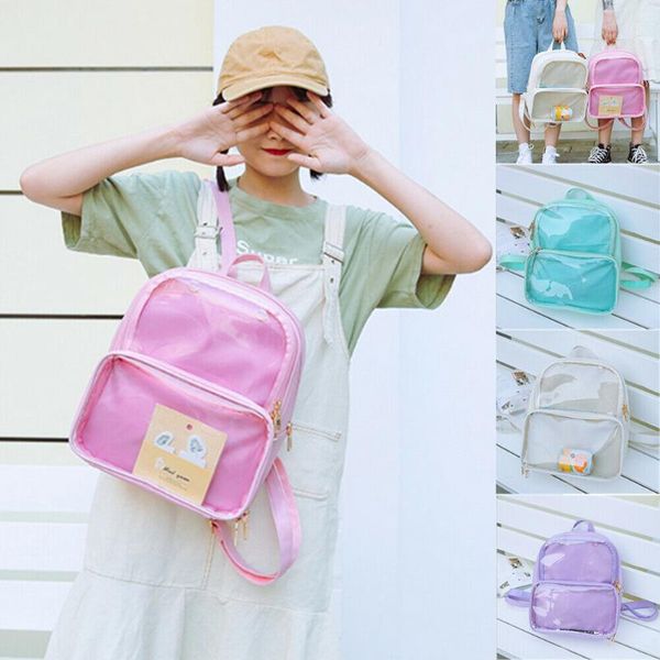 backpack 2021 canis girl fashion cute clear zipper transparent pvc multi-pockets school travel
backpack 2021 canis girl fashion cute clear zipper transparent pvc multi-pockets school travel