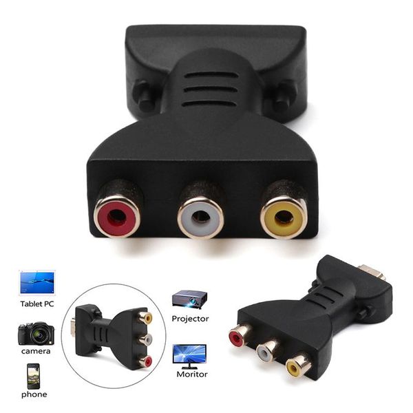 male to 3 rca video audio adapter rgb color difference component connector for dvd projector home theater system cables & connectors
male to 3 rca video audio adapter rgb color difference component connector for dvd projector home theater system cables & connectors