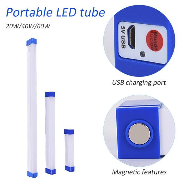 bulbs usb charging camping light portable lantern adjustable rechargeable led tube for hiking outdoor lighting