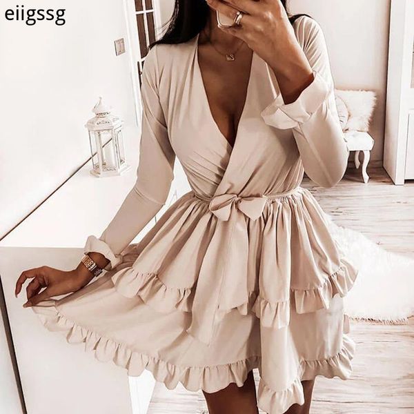 casual dresses fashion trendy trumpet sleeve ruffled v-neck dress female spring and autumn long-sleeved a-line solid color belt mini, Black;gray
casual dresses fashion trendy trumpet sleeve ruffled v-neck dress female spring and autumn long-sleeved a-line solid color belt mini, Black;gray