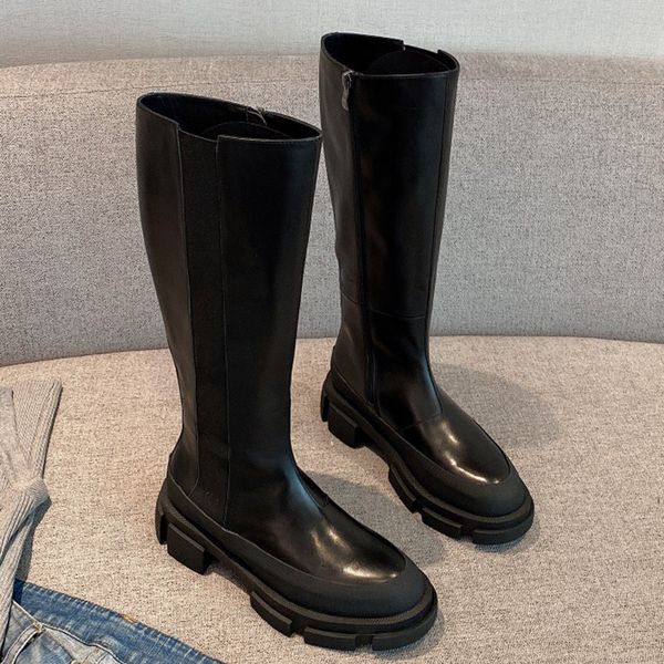 womens designer platform knee-length boots fall winter fashion zipper open knight boot, Black
womens designer platform knee-length boots fall winter fashion zipper open knight boot, Black