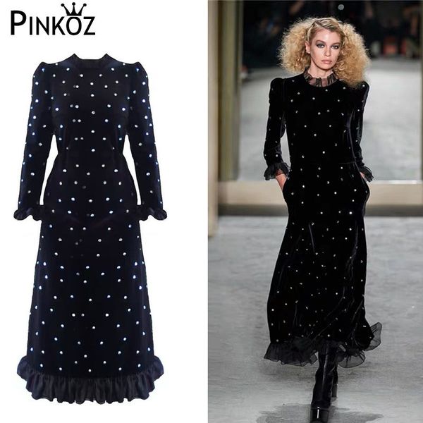 runway designer celebrity style maxi dress black velvet diamonded dot luxury patchwork ruffles winter dresses robe mujer 210421, White
runway designer celebrity style maxi dress black velvet diamonded dot luxury patchwork ruffles winter dresses robe mujer 210421, White