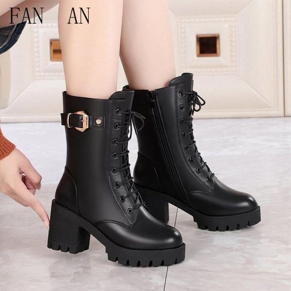 boots winter women's shoes high-heeled thick plush ladies lace-up leather military female platform metal buckle woman non-slip, Black
boots winter women's shoes high-heeled thick plush ladies lace-up leather military female platform metal buckle woman non-slip, Black