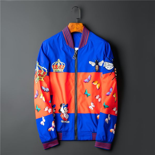 fashion jacket coat luxury european men's printed baseball collar casual windbreaker wear, Black;brown
fashion jacket coat luxury european men's printed baseball collar casual windbreaker wear, Black;brown