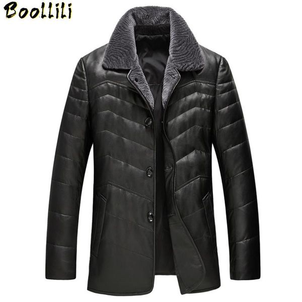 men's leather & faux boollili genuine jacket men autumn winter sheepskin coat down real wool collar veste cuir homme, Black
men's leather & faux boollili genuine jacket men autumn winter sheepskin coat down real wool collar veste cuir homme, Black