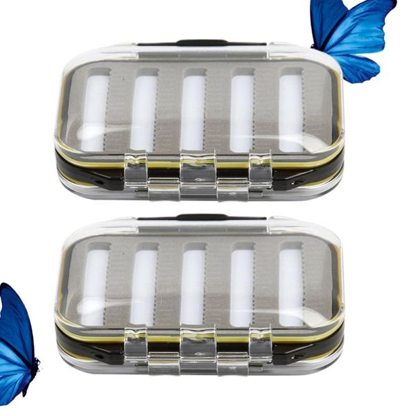 fishing accessories 2pcs box waterproof slit high density double sided tackle transparent type a (black
fishing accessories 2pcs box waterproof slit high density double sided tackle transparent type a (black
